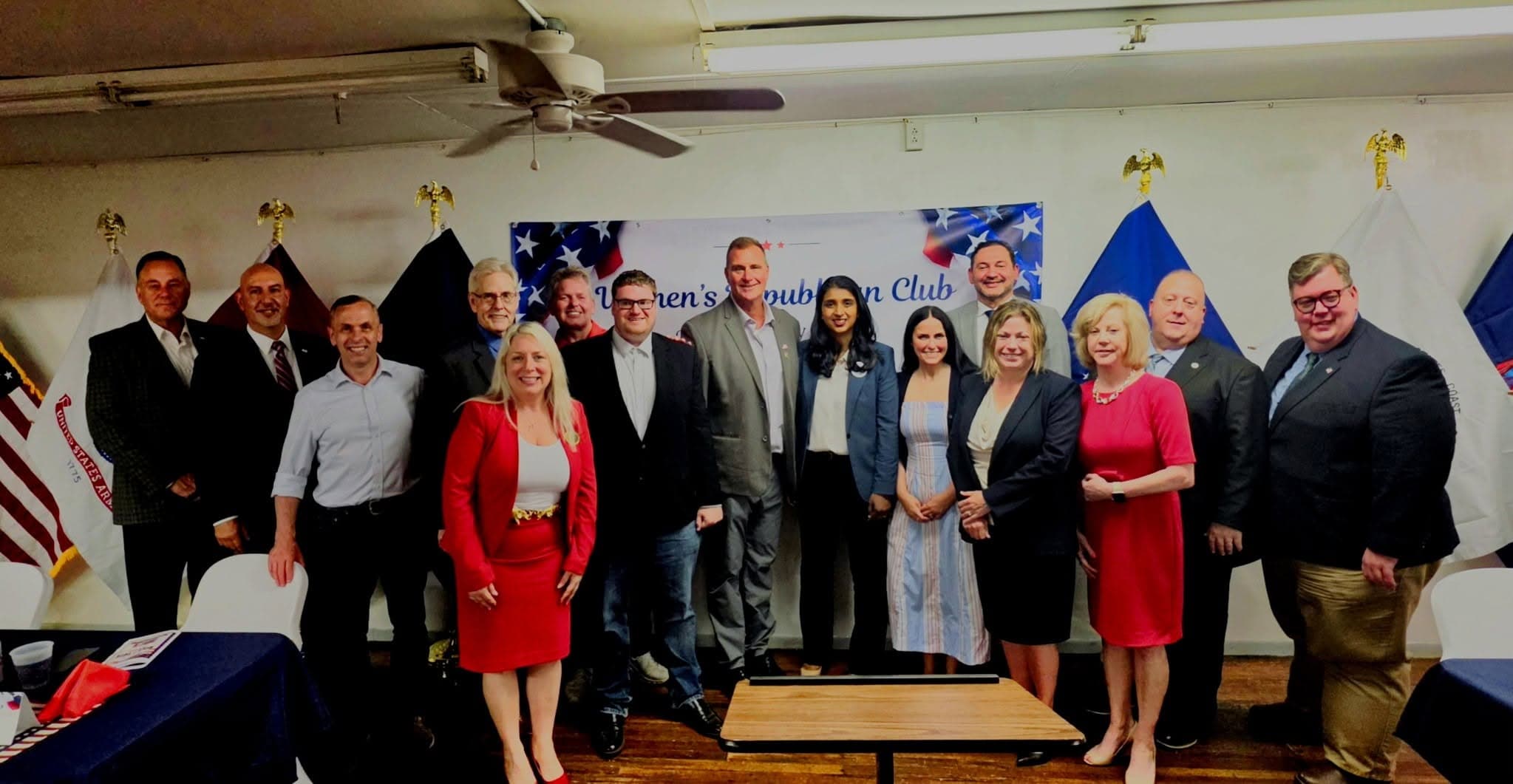 Martha McHugh with supporters in the Capital Region
